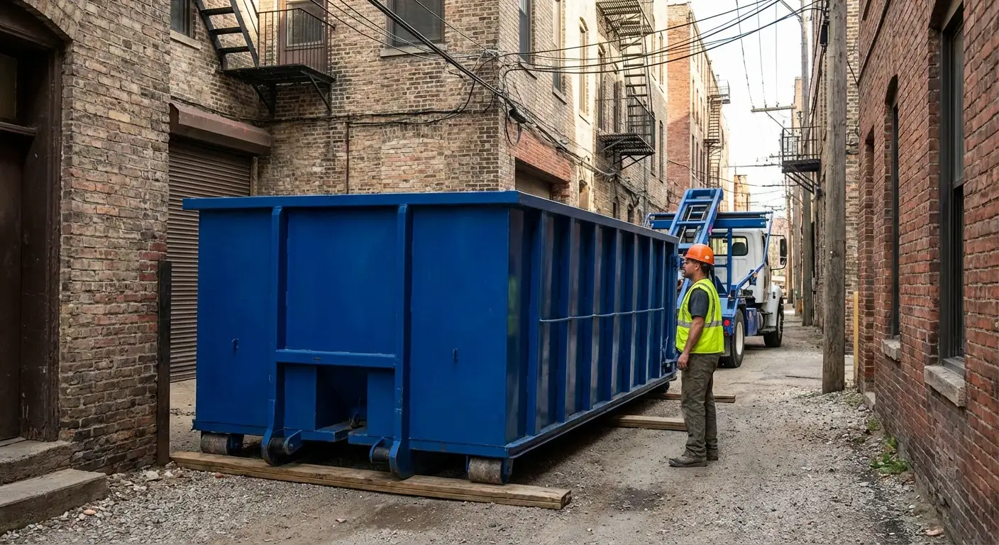 Narrow alley access challenges in Lumberton