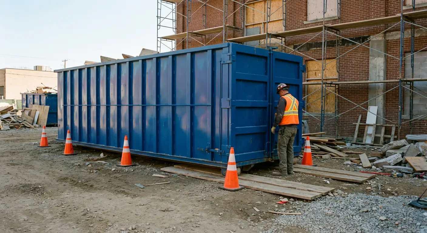 Safety inspection of dumpster placement site in Lumberton, TX